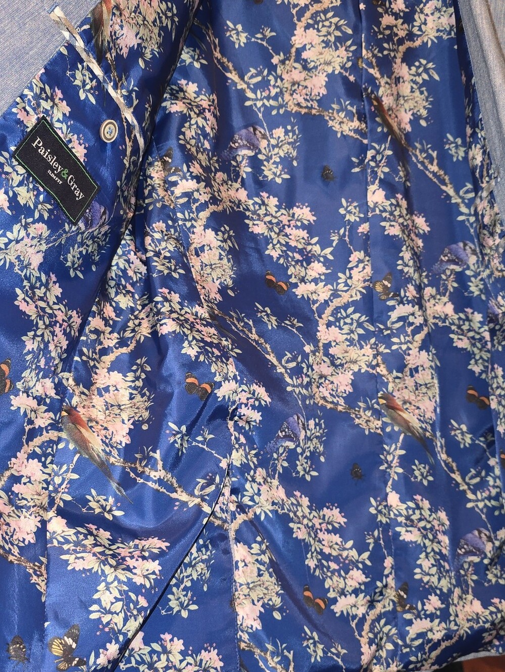 Paisley & Gray Linen Blend Blazer in Light denim blue - Picture 5 of 7
